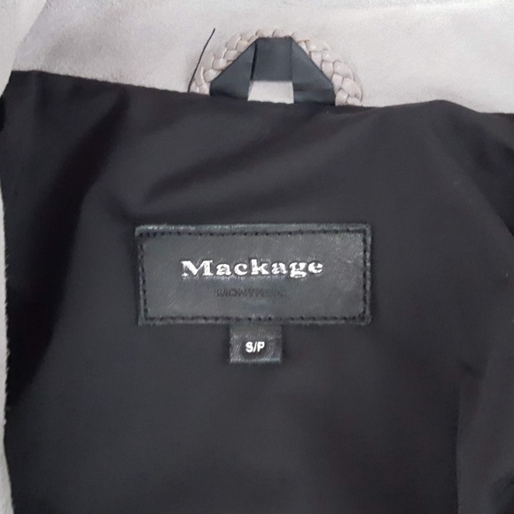 Mackage, Hania-Su Suede Moto Jacket, Gray, Small - Picture 6 of 8